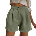 thumbnail image 4 of Women's Shorts Stretchy Summer Active Hiking Pants Loose High Waisted Short with Pockets S-2XL, 4 of 7