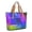 Blue and Purple Checkered Pattern, variant on Purple and Pink Checkered Pattern Large Tote Bag for Women, Polyester Roomy Beach Bag with Pockets and Zipper, Water Resistant Gifts Ideas for Women Men