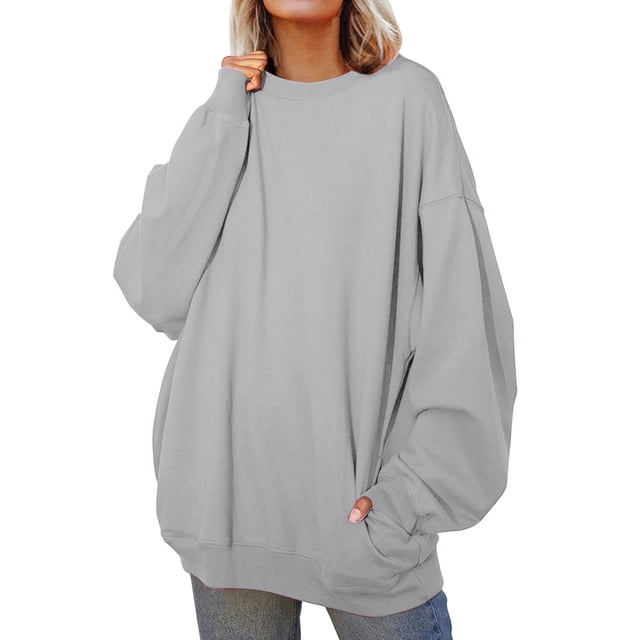 HNMKIU Chemise à Manches Longues pour Femmes Chandail en Molleton Imprimé Quotidien Chandail Long Imprimé Lettre Col Rond Imprimé Chandail à Capuche Planche à Roulettes pour Femmes Blouse