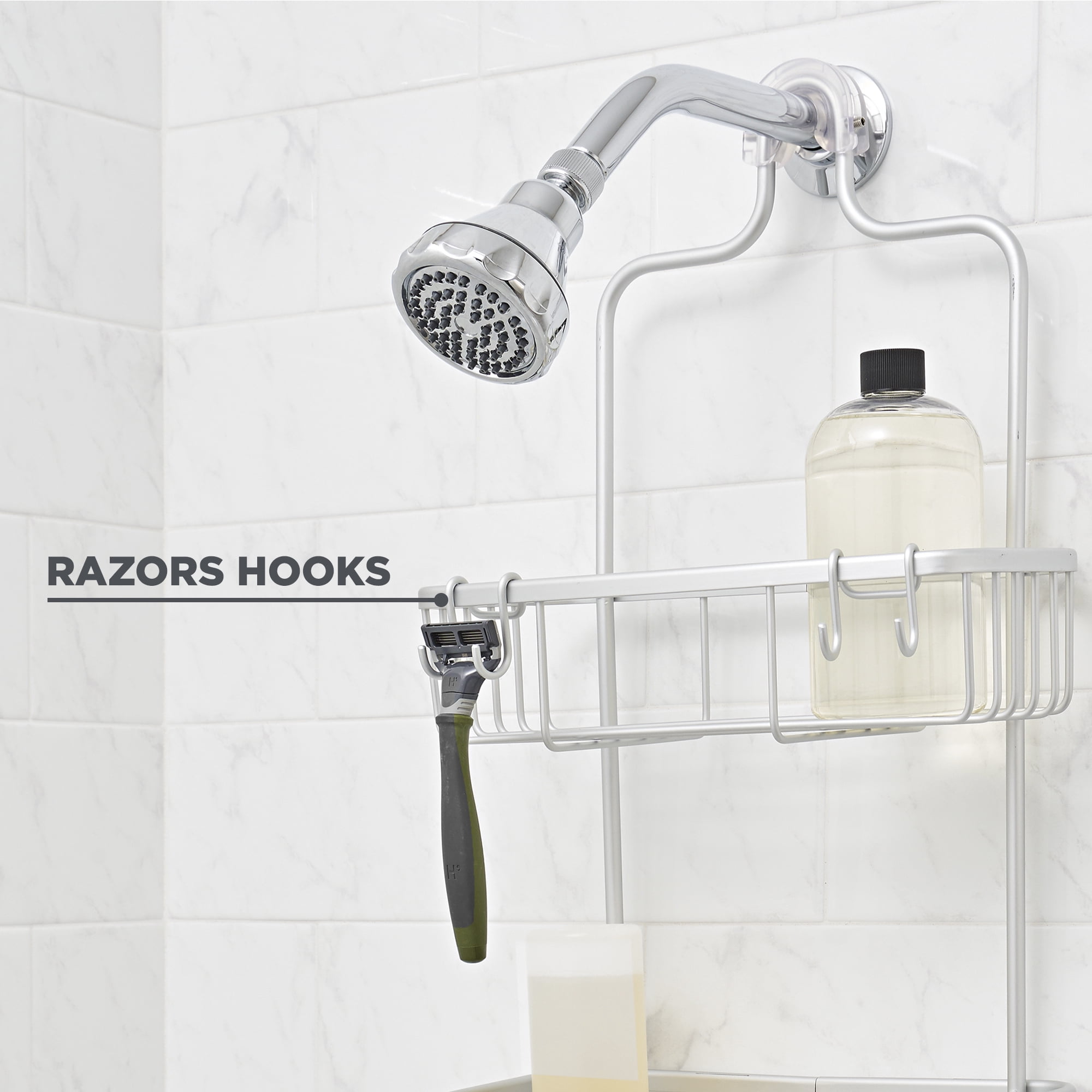Better Homes & Gardens Aluminum Shower Caddy with 3 Shelves