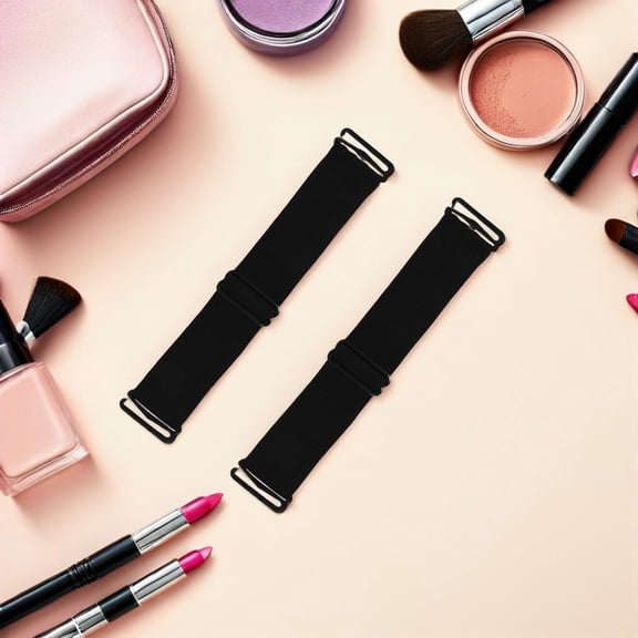 LOLIPPYY 10Pcs Adjustable Black Wig Elastic Headband Strap with Comfort Fit for Special Event Use