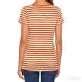 thumbnail image 5 of Bosfbaoi Plus Size Womens Tops Striped Crew Neck Short Sleeve T Shirt for Women Casual Basic Tee Regular Pullover Women's Clothing, 5 of 5