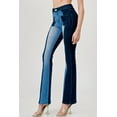 thumbnail image 3 of Patchwork High Waist Stretch 2 Tone Color Block Boot Leg jean, 3 of 4