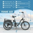 thumbnail image 3 of ABORON 7 Speed Electric Tricycle for Adults 24"/26", 350W 3 Wheel E-Bike 36V 14.5Ah, Electric Trike for Seniors with Rear Basket, 24km/h(15mph), 3 of 13