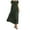 Army Green, variant on Summer Fashion Womens Dresses Plus Size Casual Square Neck Solid Short Sleeve Pleated