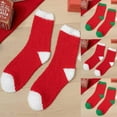 thumbnail image 4 of Xfvqtps Womens Christmas Socks Solid Color Mid Tube Coral Fleece Thick Warm Socks Christmas Accessories Floor Sleep Socks Green, 4 of 4