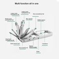 thumbnail image 3 of Folding Multi Tool, Keychain Multitool 12 in 1 Folding Multifunction Stainless Steel Screwdriver Bit Holder for Mobile Phone, 3 of 4
