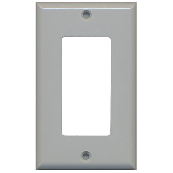 RiteAV Blank Wall Plate for Keystone Jacks - Ivory 1 Gang Decorative