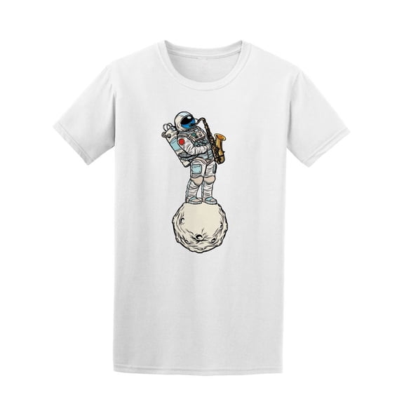 Pop Astronaut Plays Saxophone Tee Men's -Image by Shutterstock
