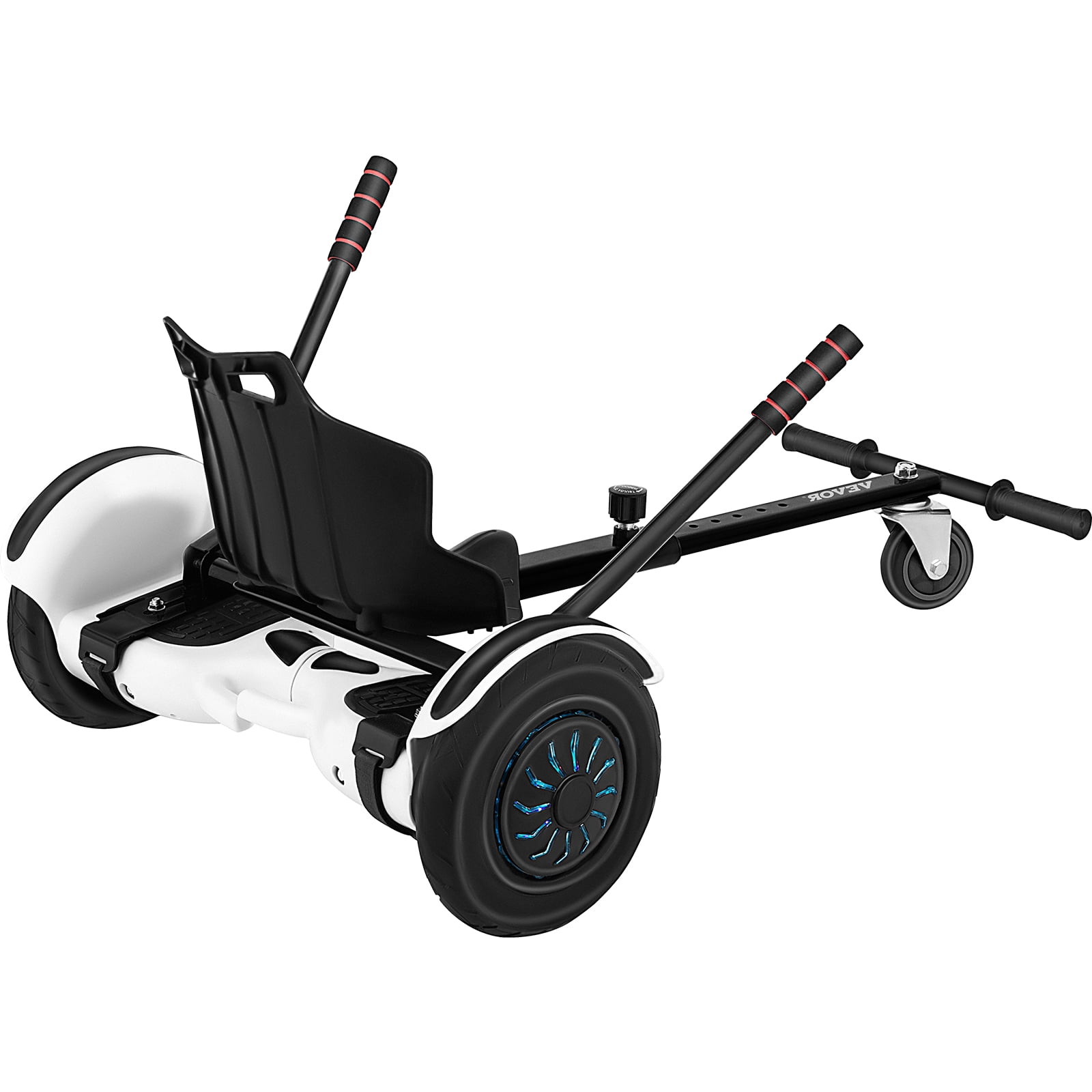 BENTISM Hoverboard Go Kart Seat Attachment for 6.5 8 10 Self Balancing  Scooter, LED Light-up Wheel Hoverboard Kart for Kids or Adults, Hoverboard  Attachments Adjustable Frame Length 