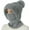 Gray, variant on Women Balaclava Visor One-Piece Skull Beanie Hat Neck Circle Scarf Ski Snow Winter Knit Fleece Cap Cold Weather