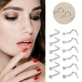 thumbnail image 2 of XZYYR 12PCS Nose Studs Stainless Steel L Shaped Screw Pin Bone Nose Piercing Jewelry For Women Men Sunflower Nose Stud Nose Rings 18 Gauge Flesh Tone Nose Ring Nose Ring for Non Nose Solid Nose Hoop, 2 of 9