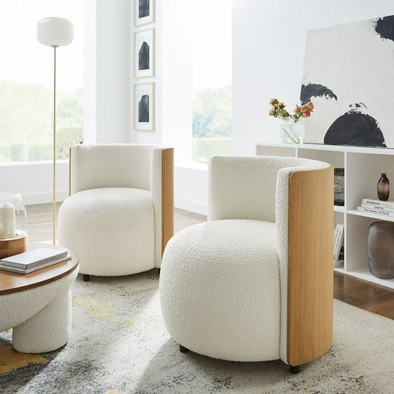 Solis Accent Chair in Natural Ivory