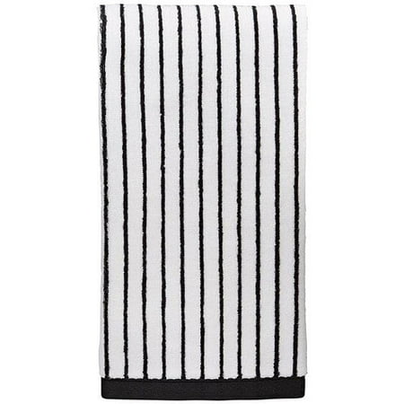 Mainstays Black  White  Hand  Towel  1 Each Walmart com