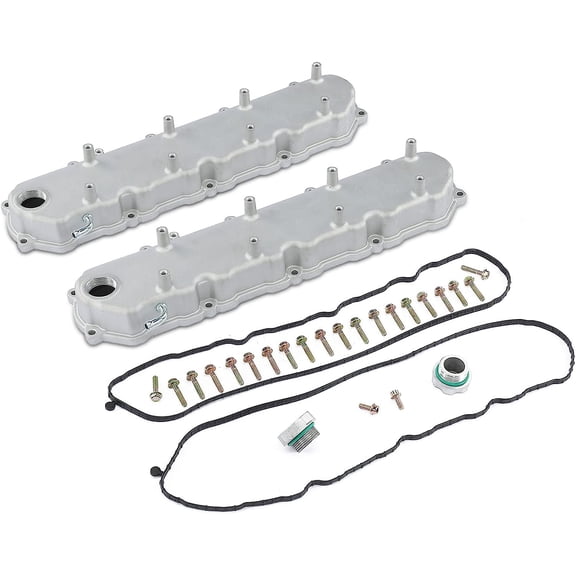 A-Premium Engine Valve Cover with mounting Hardware & Baffled & Gasket Compatible with Chevy small block LT Gen V 2014-2021, 6.2L/376, Replace# JM8083-1