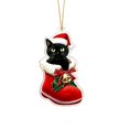 thumbnail image 2 of Dalxymotic Christmas Acrylic Hanging Decoration, Flat Cute Mini Ornament Pendant, Auto Mirror Dangler Keepsake, Festive Tree Hanger Gift for Car Interior, Tree, Home, Office, 2 of 7