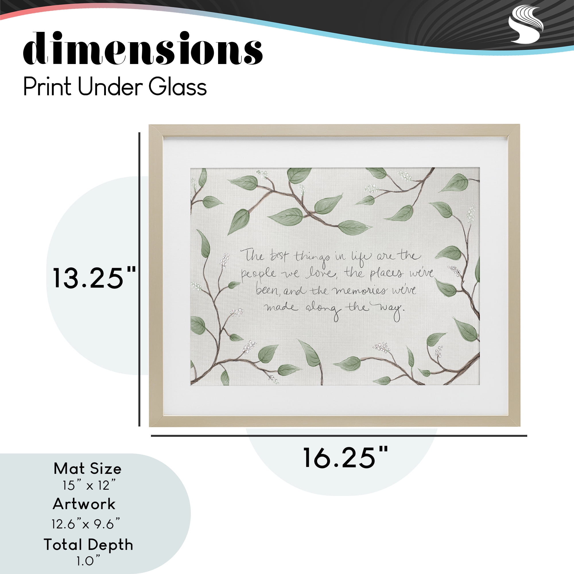 Stupell Industries The Best Things In Life Birch Framed Print Under Glass, design by SD Graphics Studio