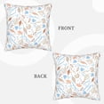 thumbnail image 7 of Velvet Decorative Throw Pillow Covers Set of 2, Soft Square Cushion Cover with Invisible Zipper Floral Leaf Decorative Design Printing, 18"x18", 7 of 7