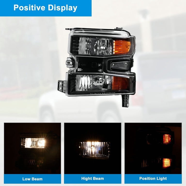 Passenger Side Headlight Assembly For 2019-2021 Chevy Silverado 1500 – LED/Halogen, Right Front
