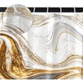 thumbnail image 6 of 72x72 Inches Grey Gold Marble Shower Curtain Abstract Granite Marble Texture Luxury Modern Ink Art Fabric Shower Curtains for Bathroom Curtains Set Polyester Waterproof with Hooks, 6 of 6