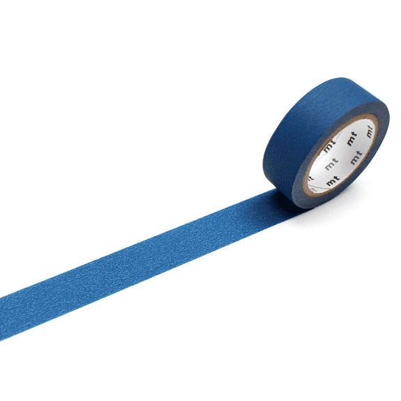MT Solid Matte Washi Paper Masking Tape [Produced in Japan]: 3/5 in. x 23 ft. (Matte Duck Blue)