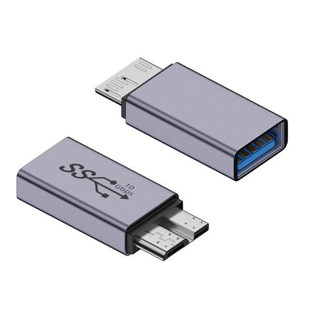Adaptador de transferencia de datos de 10 Gbps para cable de disco duro (USB A hembra a Micro B macho)