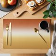 thumbnail image 2 of Orange Yellow Ombre Placemats Set of 6 Contemporary Abstract Gradient Place Mats Indoor Wipeable Table Mats Washable Cloth Dining Table Placemats for Kitchen Holiday Party Home Decor 13x19 Inch, 2 of 9