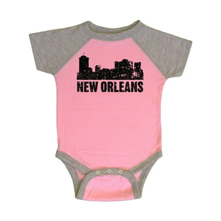 

Inktastic New Orleans Skyline Grunge Gift Baby Boy or Baby Girl Bodysuit