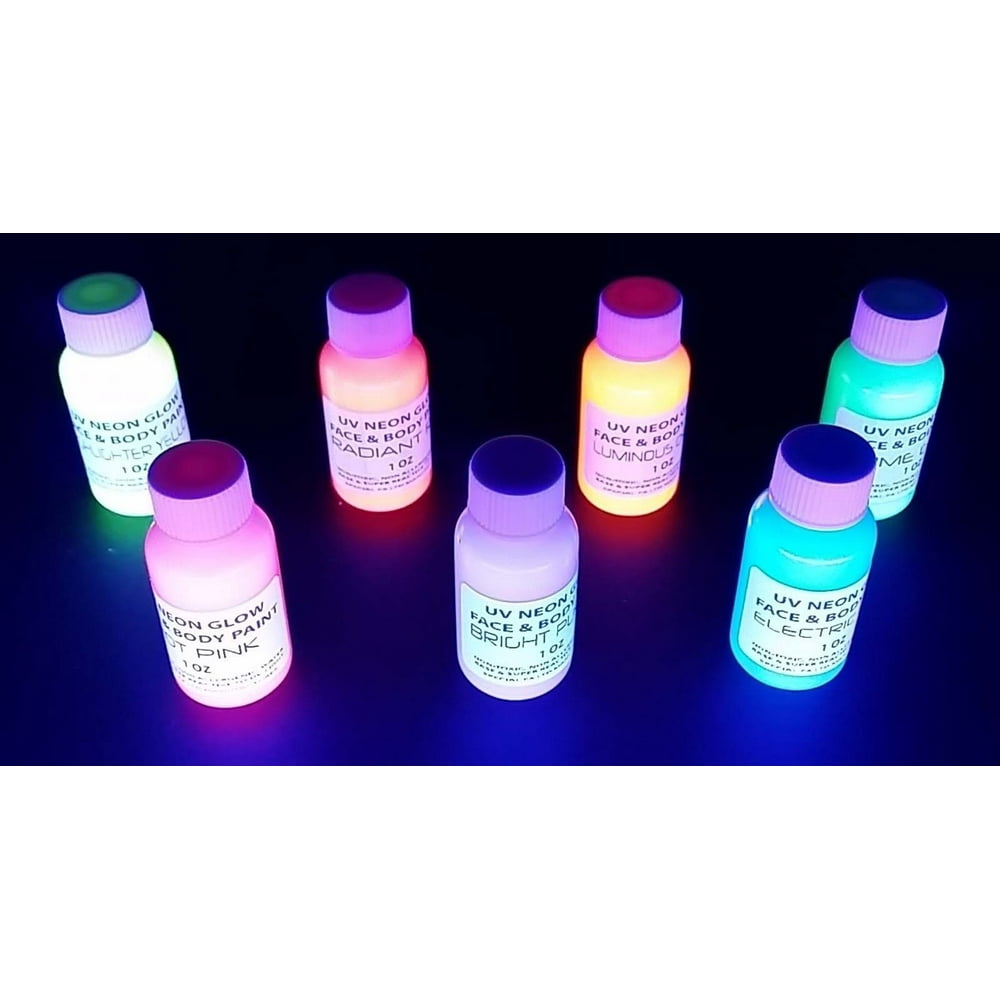 Glow Paint 4oz bottle UV Blacklight Reactive Fluorescent Neon Acrylic