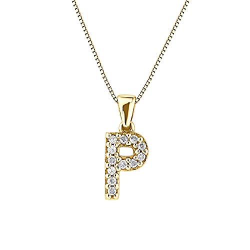 Diamond Initial Pendant Necklace 