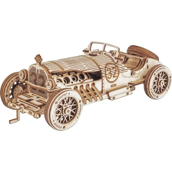 Buildable Car Models, 3D Wooden Puzzles for Adults and Teens, DIY Mechanical Car Model Building Kits, Best Gift for Kids - Grand Prix Car