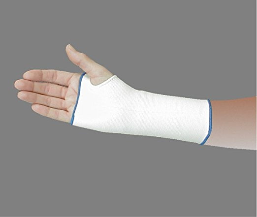 Compression Support Wrist and Hand Brace, 4-Way Stretch with Thumb Hole (X-Large, Black)