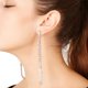 thumbnail image 1 of Pendientes de de imitación de cristal brillante, clásico y elegante para mujeres y niñas Yinane Pendientes largos de borlas, 1 of 8