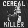 thumbnail image 2 of Mens Cereal Killer T Shirt Funny Breakfast Serial Sarcastic Wordplay Graphic Tee (Heather Black) - S, 2 of 3