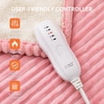 thumbnail image 3 of GOTCOZY Heated Blanket Electric Throw - 50"x60" Heating Blanket with 3 Hours Auto-Off and 5 Heat Levels ETL Certified Soft Flannel,Machine Washable (Pink), 3 of 6