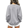 thumbnail image 4 of TQWQT Game Day Sweatshirt Women Game Day Shirt Ladies Long Sleeve Pullover Crewneck Raglan Graphic Tee Football Season Outfit Gameday Apparel Casual Streetwear Oversized Top Gray 2XL, 4 of 4