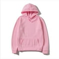 thumbnail image 5 of Solid Color Plus Size Hoodie Mens Smooth Sports Pullover Sweatshirt LOGO, 5 of 6