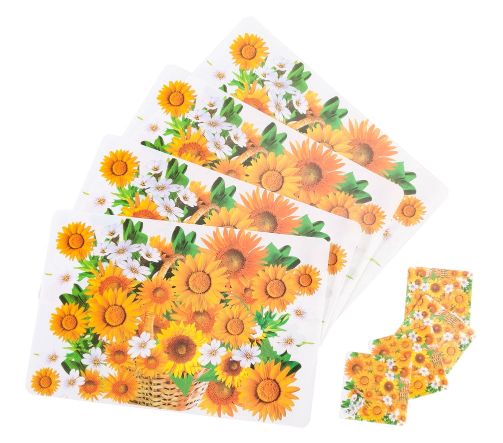 Sunflower Placemats Coasters Set Of 4 Walmart Com Walmart Com