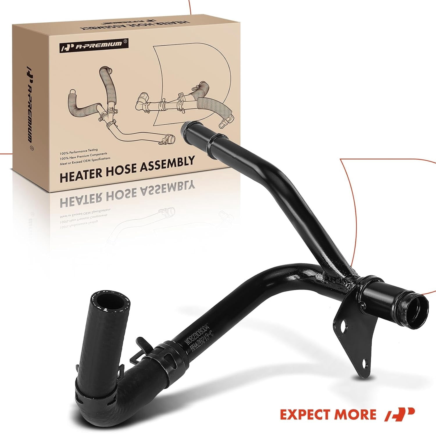 A-Premium HVAC Heater Hose Pipe Line Assembly with Clamps Compatible with Ford F-150 F150, E-250 Econoline, E-150 Econoline, E-150 Econoline Club Wagon, 1997-1998, 4.2L
