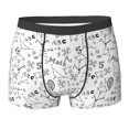 thumbnail image 6 of Mens Underwear - Math letter Print Breathable Stretch Boxers for Men Athletic Mens Boxer Briefs, 6 of 7