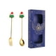 thumbnail image 4 of Kits de Cubiertos de Navidad Juego de Cubiertos de Vajilla, Utensilios de Cucharas de Té, Juego de Tenedores de Cucharas Navideñas de Acero Inoxidable arbol azul perfecl postre cucharas tenedores, 4 of 8