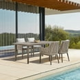 thumbnail image 3 of Silvana 5 Piece Gray Aluminum Outdoor Dining Set with Gray Fabric, 3 of 8