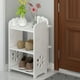 thumbnail image 5 of Narrow Shoe Rack Door Organizer Space-saving 4 Tier Storage Cabinet Compact Open Design Holds 12 Pairs for Small Entryway Closet, Ukhbmc, 5 of 9