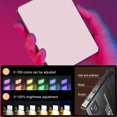 thumbnail image 2 of Luces de cámara RGB, LED, portátil, portátil, pequeña, para selfies, iPhone, Android, ordenador portátil, iPad o cámara con clip de teléfono, 1500 mAh, recargable para vídeos de TikTok, 2 of 9