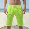 thumbnail image 2 of Men's Casual Shorts Summer Comfortable Elastic Waist Drawstring Outdoor Walking Beach Short Pants with Pockets Mens Shor Drawstring Elastic Waist Casual Beach Pants, 2 of 4