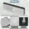 thumbnail image 3 of Unique Bargains 4 Pcs Universal Rectangle Shape Reflector for Motorcycle Garbage Cans Car Trailer Truck and Bike White, 3 of 6