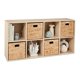 thumbnail image 1 of XPOPR 8-Cube Storage Organizer, 11in Shelf Opening, Bookcase, Display Shelf, Customizable w/ 3 Removable Back Panels – Light Oak, 1 of 5
