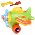 thumbnail image 1 of Children DIY Disassembling Airplane Car Train Helicopter Building Blocks Model Tool Kids Educational Toys Set Color Random, 1 of 9