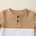 thumbnail image 6 of Gubotare Toddler Clothes for Boys Color Block Toddler Baby Boy Summer T Shirt Shorts Outfits Short Sleeve Tee Tops Clothes Set 6 9 12 18 24 Months 2T 3T 4T (Brown,Size 18-24 Months), 6 of 9