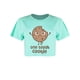 thumbnail image 1 of Pop Factory - Top Crop One Tough Cookie para Mujer (Menta, Marrón), 1 of 2